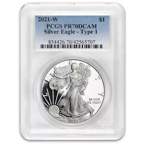 2021-W アメリカンシルバーイーグル(タイプ1) PR-70 PCGS｜WORLD RESOURCE【KING店】