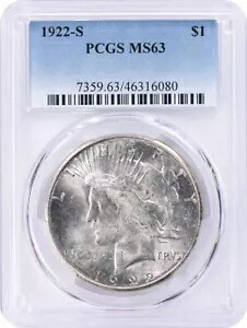 1922-S 平和銀ドル MS63 PCGS｜WORLD RESOURCE【KING店】 84,095円