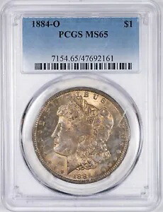 1884-O PCGS MS65 未流通モーガン シルバー ダラー トーン!ニューオーリンズミント 161｜WORLD RESOURCE【KING店】