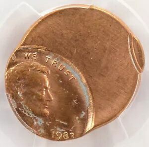 1983-x 1c リンカーン セント ダブルストライク 両側オフセンター PCGS MS65 レッド｜WORLD RESOURCE【KING店】
