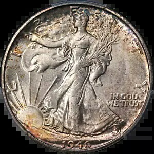 1946-S ウォーキング リバティ ハーフ PCGS MS65 素晴らしいアイアピール 素晴らしい光沢｜WORLD RESOURCE【KING店】
