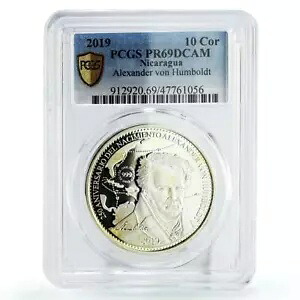 ニカラグア 10 コルドバス エクスプローラー アレクサンダー フォン フンボルト PR69 PCGS 銀貨 2019｜WORLD RESOURCE【KING店】
