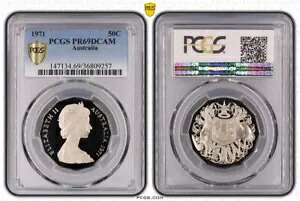 オーストラリア 1971 プルーフ 50c コイン PCGS PR69DCAM｜WORLD RESOURCE【KING店】