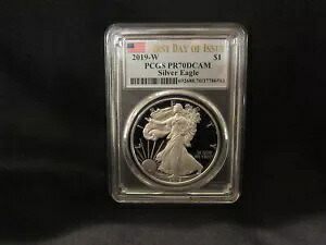 2019-W シルバー アメリカン イーグル PCGS PR-70 FDI DCAM 1 オンス .999 シルバー 限定コイン｜WORLD RESOURCE【KING店】