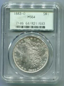 1883-O モーガン シルバー ドル PCGS MS64 オールド グリーン ホルダー OGH 4 ピン GEN 2.1 希少