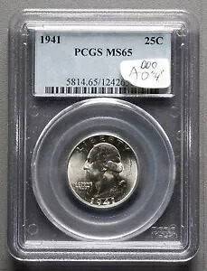1941 年ワシントン クォーター、DDO 二重ダイ表面、PCGS MS65|WORLD RESOURCE【KING店】