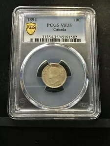 1894 (Obv#6) PCGS カナダグレード、10? セント、**VF-35** #1582｜WORLD RESOURCE【KING店】