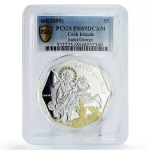 クック諸島 5 ドル セント ジョージ ドラゴン スレイイング 金貨 PR69 PCGS 銀貨 2009｜WORLD RESOURCE【KING店】