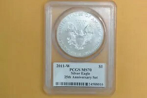 2011 W (艶出し) シルバー イーグル PCGS MS70 メルカンティ サイン入り｜WORLD RESOURCE【KING店】