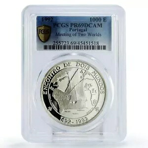 ポルトガル 1000 エスクード 二世界船会議 PR69 PCGS 銀貨 1992｜WORLD RESOURCE【KING店】