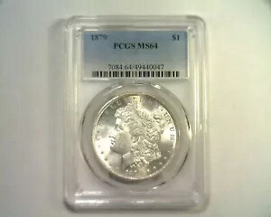 1879 モーガン シルバー ドル PCGS MS64 ボブスコインの素敵なオリジナルコイン 迅速な発送|WORLD RESOURCE【KING店】