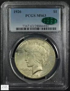 1926 年平和銀ドル $1 PCGS MS 63 CAC|WORLD RESOURCE【KING店】