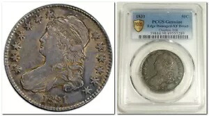 1831 キャップド バスト 50 ドル - 50?、PCGS 本物の XF ディテール (エッジ ダメージ)｜WORLD RESOURCE【KING店】
