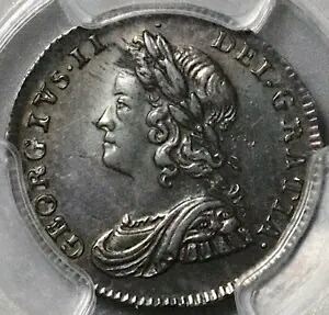 1735 PCGS AU ジョージ 2 世 3 ペンス イギリス銀貨 (22111504C)|WORLD RESOURCE【KING店】