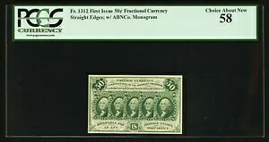 1862 ~ 1863 年 50 セント端数通貨 FR-1312 認定 PCGS の選択 NEW 58|WORLD RESOURCE【KING店】