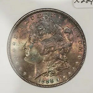 1888 $1 モーガン シルバー ダラー - PQ ディープ バイオレット トーニング - NGC MS 63 - SKU-X2247|WORLD RESOURCE【KING店】