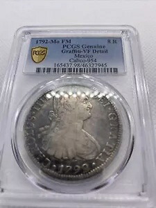1792 Mo-FM 8 Reales PCGS VF 詳細 メキシコ キャリコ-954 シルバー メキシコ コイン #7945｜WORLD RESOURCE【KING店】