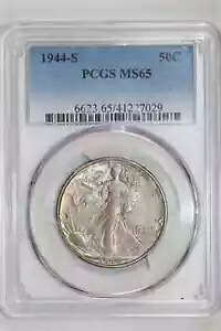 1944-S ウォーキング リバティ ハーフダラー PCGS MS65｜WORLD RESOURCE【KING店】