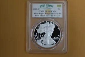 2020-W $1 Silver Eagle PCGS PR70DCAM Congratulation Set 初日発行 FUN ショー|WORLD RESOURCE【KING店】