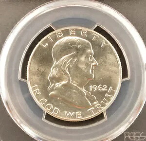 1962 フランクリン ハーフダラー PCGS MS64FBL フルベルライン!! #658｜WORLD RESOURCE【KING店】