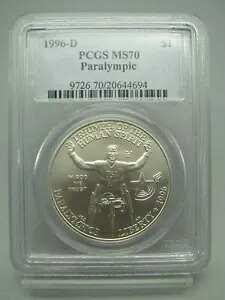 1996-D パラリンピック記念銀ドル PCGS MS 70｜WORLD RESOURCE【KING店】