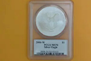 2006-W バーニッシュ アメリカン シルバー イーグル PCGS SP70 - トーニング｜WORLD RESOURCE【KING店】