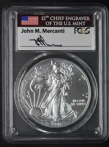 2016-W メルカンティ サイン入りバーニッシュ シルバー イーグル ファースト ストライク PCGS SP70 -COINGIANTS｜WORLD RESOURCE【KING店】