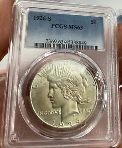 1926-S ピース シルバー ドル PCGS 認定 MS 63 オリジナル｜WORLD RESOURCE【KING店】
