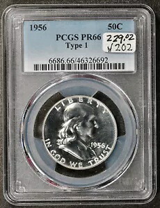 1956年のベン・フランクリン・ハーフ。 1. PCGS ホルダーに入力します。 PR66。 j202｜WORLD RESOURCE【KING店】