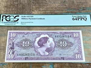MPC シリーズ 651 $10 PCGS 64PPQ - 希少な軍事支払い証明書｜WORLD RESOURCE【KING店】