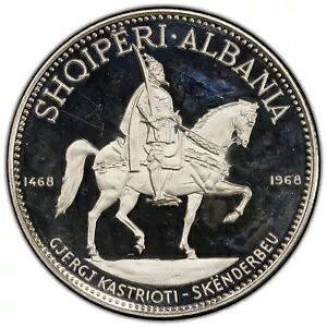 1969 アルバニア 10 レケ スカンデルベグの死 PCGS PR64DCAM KM 50.2 最高級の既知の希少品!｜WORLD RESOURCE【KING店】