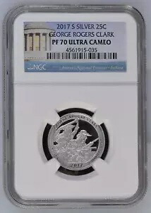 2017 南アメリカ ザ ビューティフル クォーター NGC PF-70 ウルトラ カメオ ジョージ ロジャース クラーク画像