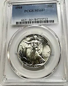 Choice 1944 シルバー ウォーキング リバティ ハーフダラー 50C PCGS MS66+ 光沢のある美しさ｜WORLD RESOURCE【KING店】