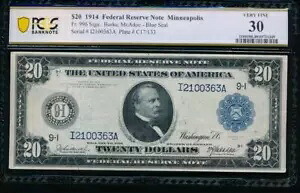 AC Fr 996 1914 $20 ミネアポリス FRN PCGS 30 バーク/マカドゥー｜WORLD RESOURCE【KING店】