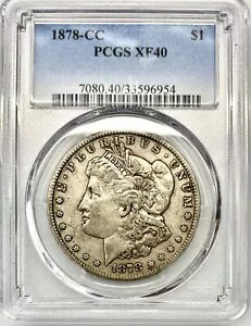 PCGS XF40 1878-CC モーガン シルバー 1 ドル (カーソンシティ造幣局)｜WORLD RESOURCE【KING店】