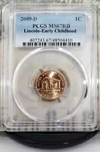 2009-D リンカーン生誕 200 周年記念センター - 幼児期 - PCGS MS67RD - いいですね！ 4410｜WORLD RESOURCE【KING店】