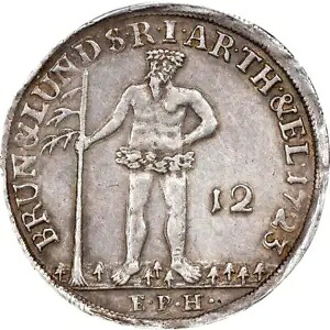 1723 EPH ドイツ州 ブランズウィック カレンバーグ ハノーバー ワイルドマン 1/3 ターラー PCGS AU 55｜WORLD RESOURCE【KING店】
