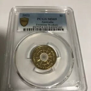$ 2 コイン最前線の仕事 PCGS Ms69 オーストラリア