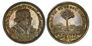 ドイツST.ニュルンベルク。 (1717) AR オフメタル メダリック ドゥカット。 PCGS AU58。ホワイティング 225｜WORLD RESOURCE【KING店】