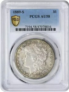 1889-S モーガン シルバー ダラー AU58 PCGS｜WORLD RESOURCE【KING店】