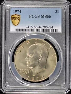 1974 ドル 1 アイク ドル - タイプ 1 クラッド PCGS MS66|WORLD RESOURCE【KING店】