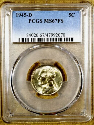1945-D PCGS MS67 FS ジェファーソン ニッケル (2070)｜WORLD RESOURCE【KING店】