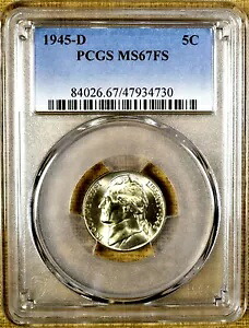 1945-D PCGS MS67FS ジェファーソン ニッケル (4730)｜WORLD RESOURCE【KING店】
