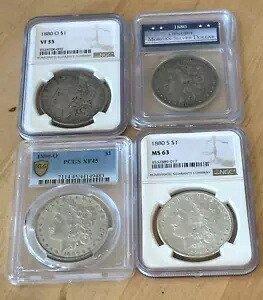 1880 モルガン シルバー ダラー認定の 4 つのロット｜WORLD RESOURCE【KING店】