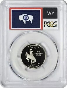 2007-S フラッグ クラッド ワイオミング州クォーター ワイオミング州 PR70DCAM PCGS プルーフ 70 ディープ カメオ|WORLD RESOURCE【KING店】