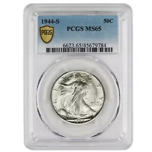 1944-S 50c ウォーキング リバティ シルバー ハーフダラー PCGS MS65 ブルーラベル｜WORLD RESOURCE【KING店】
