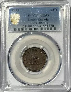 ロウワーカナダ RH Richard Hurd 1812 Farthing Breton 991、Charlton LC-50 PCGS AU-58｜WORLD RESOURCE【KING店】