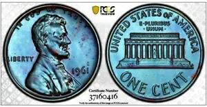 1961 1C プルーフ リンカーン メモリアル スモール セント PCGS PR66BN POP~83 イリデセント サファイア｜WORLD RESOURCE【KING店】