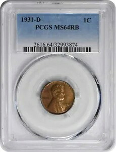 1931-D リンカーン セント MS64RB PCGS|WORLD RESOURCE【KING店】
