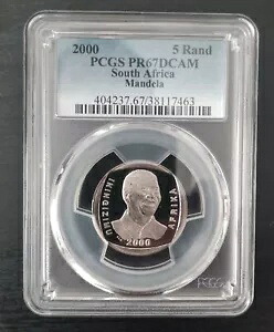 南アフリカ プルーフ 5 ランド コイン 2000 年 ネルソン マンデラ KM#230 PCGS PR67DCAM｜WORLD RESOURCE【KING店】